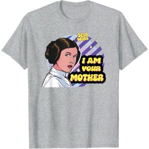 image:imageStar Wars Princess Leia I Am Your Mother Pop Color TShirtHeather Grey