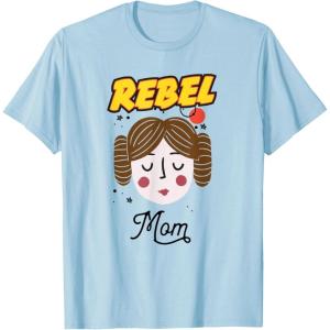 image:imageStar Wars Princess Leia Rebel Mom Mothers Day TShirt TShirtBaby Blue