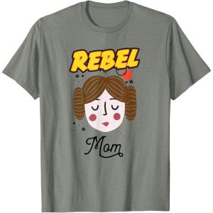 image:imageStar Wars Princess Leia Rebel Mom Mothers Day TShirt TShirtOlive Heather