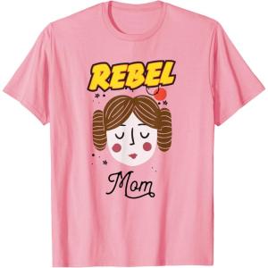 image:imageStar Wars Princess Leia Rebel Mom Mothers Day TShirt TShirtPink