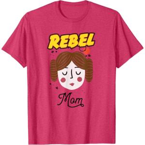 image:imageStar Wars Princess Leia Rebel Mom Mothers Day TShirt TShirtRed Heather