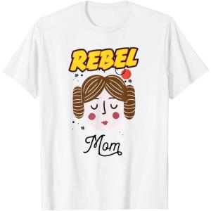 image:imageStar Wars Princess Leia Rebel Mom Mothers Day TShirt TShirtWhite