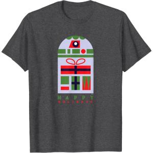 image:imageStar Wars R2D2 Nordic Print Happy Holidays Christmas TShirtDark Heather Grey