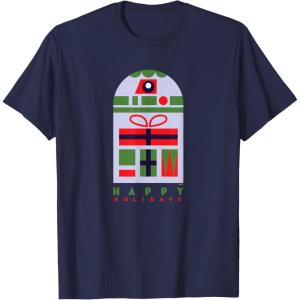 image:imageStar Wars R2D2 Nordic Print Happy Holidays Christmas TShirtNavy Blue