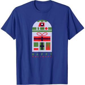 image:imageStar Wars R2D2 Nordic Print Happy Holidays Christmas TShirtRoyal Blue
