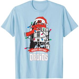 image:imageStar Wars R2D2 Seasons Greetings Droids Holiday TShirtBaby Blue