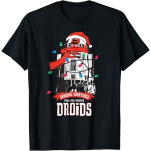 image:imageStar Wars R2D2 Seasons Greetings Droids Holiday TShirtBlack