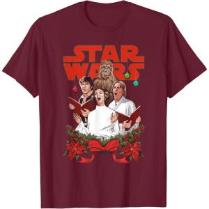 image:imageStar Wars Rebel Choir Funny Holiday TShirtBurgundy