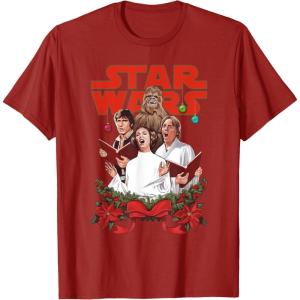 image:imageStar Wars Rebel Choir Funny Holiday TShirtCranberry Red