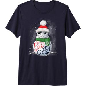 image:imageStar Wars Stormtrooper Up to Snow Good Funny Holiday Premium Triblend TShirtNavy Blue