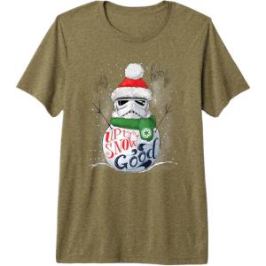 image:imageStar Wars Stormtrooper Up to Snow Good Funny Holiday Premium Triblend TShirtOlive Green