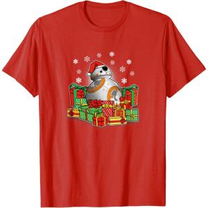 image:imageStar Wars The Force Awakens Christmas BB8 Full Of Presents TShirtRed