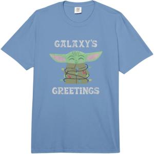 image:imageStar Wars The Mandalorian Christmas Galaxys Greetings Comfort Colors Adult Heavyweight TshirtDeep Blue