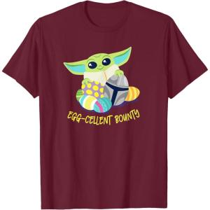image:imageStar Wars The Mandalorian Grogu Easter Egg Cellent Bounty TShirtBurgundy