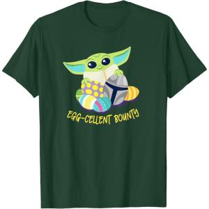 image:imageStar Wars The Mandalorian Grogu Easter Egg Cellent Bounty TShirtDark Green