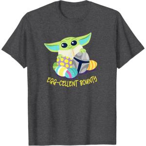 image:imageStar Wars The Mandalorian Grogu Easter Egg Cellent Bounty TShirtDark Heather Grey