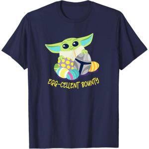 image:imageStar Wars The Mandalorian Grogu Easter Egg Cellent Bounty TShirtNavy Blue