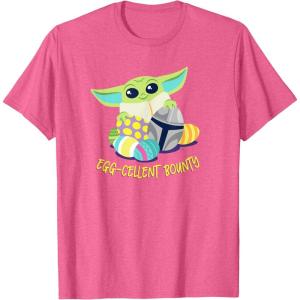 image:imageStar Wars The Mandalorian Grogu Easter Egg Cellent Bounty TShirtPink Heather