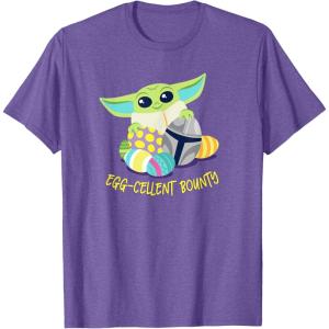 image:imageStar Wars The Mandalorian Grogu Easter Egg Cellent Bounty TShirtPurple Heather