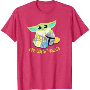 image:imageStar Wars The Mandalorian Grogu Easter Egg Cellent Bounty TShirtRed Heather
