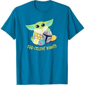 image:imageStar Wars The Mandalorian Grogu Easter Egg Cellent Bounty TShirtSapphire Blue