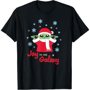 image:imageStar Wars The Mandalorian Grogu Joy to the Galaxy Holiday TShirtBlack
