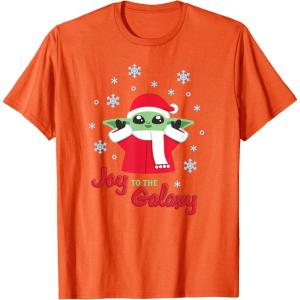 image:imageStar Wars The Mandalorian Grogu Joy to the Galaxy Holiday TShirtOrange