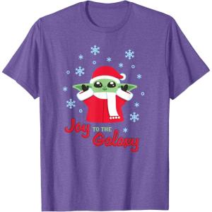 image:imageStar Wars The Mandalorian Grogu Joy to the Galaxy Holiday TShirtPurple Heather