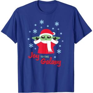 image:imageStar Wars The Mandalorian Grogu Joy to the Galaxy Holiday TShirtRoyal Blue