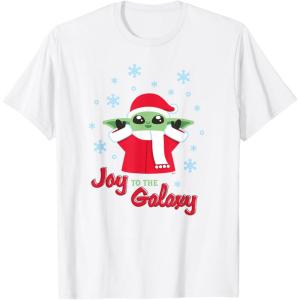 image:imageStar Wars The Mandalorian Grogu Joy to the Galaxy Holiday TShirtWhite