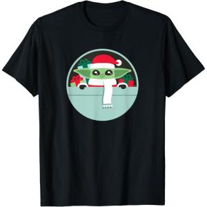image:imageStar Wars The Mandalorian Grogu Loaded with Presents Holiday TShirtBlack