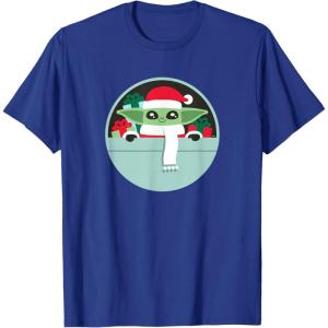 image:imageStar Wars The Mandalorian Grogu Loaded with Presents Holiday TShirtRoyal Blue