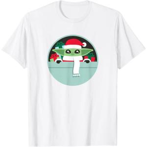 image:imageStar Wars The Mandalorian Grogu Loaded with Presents Holiday TShirtWhite