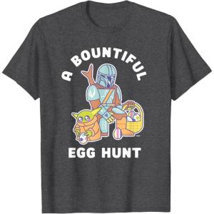 image:imageStar Wars The Mandalorian amp Grogu Bountiful Easter Egg Hunt TShirtDark Heather Grey