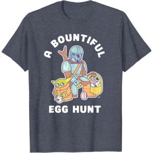 image:imageStar Wars The Mandalorian amp Grogu Bountiful Easter Egg Hunt TShirtHeather Blue