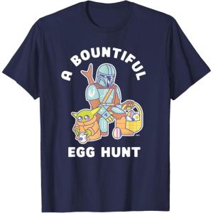 image:imageStar Wars The Mandalorian amp Grogu Bountiful Easter Egg Hunt TShirtNavy Blue