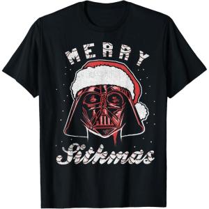 image:imageStar Wars Vader Christmas Merry Sithmas Candy Cane Script TShirtBlack