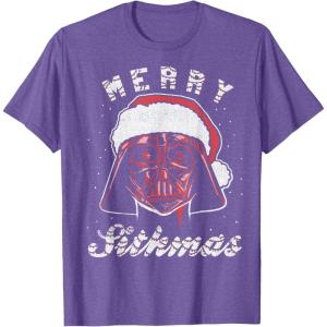 image:imageStar Wars Vader Christmas Merry Sithmas Candy Cane Script TShirtPurple Heather