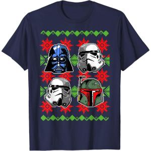 image:imageStar Wars Vader Storm Boba Ugly Christmas Sweater TShirt TShirtNavy Blue