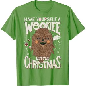image:imageStar Wars Wookiee Little Christmas Sketched Graphic TShirt TShirtGrass Green