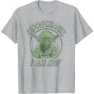 image:imageStar Wars Yoda St Patricks Day Leprechaun I Am Not TShirtHeather Grey