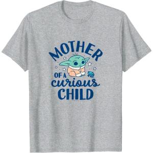 image:imageThe Mandalorian  Grogu  Mother of a Curious Child TShirtHeather Grey