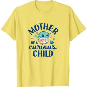 image:imageThe Mandalorian  Grogu  Mother of a Curious Child TShirtLemon Yellow