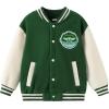 image:imageSTAR WARS Varsity Jacket Zipper Sweatshirt Snap Button Cardigan Boy Coat Girl Apparel Lightweight Outerwear Fall Cloth 213YStar Warsgreen