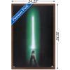 image:imageStar Wars Original Trilogy  Green Lightsaber Wall Poster 34L x 224W Premium Unframed VersionMahogany Framed Version