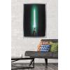 image:imageStar Wars Original Trilogy  Green Lightsaber Wall Poster 34L x 224W Premium Unframed VersionSilver Framed Version