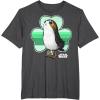 image:imageStar Wars Porg Clover Saint Patricks Day Graphic TShirt TShirtDark Heather Grey