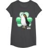 image:imageStar Wars Porg Clover Saint Patricks Day Graphic TShirt TShirtDark Heather Grey