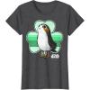 image:imageStar Wars Porg Clover Saint Patricks Day Graphic TShirt TShirtDark Heather Grey