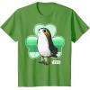 image:imageStar Wars Porg Clover Saint Patricks Day Graphic TShirt TShirtGrass Green